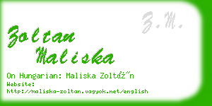 zoltan maliska business card